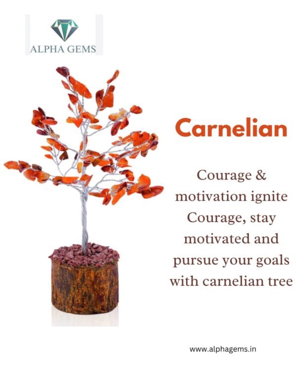 Small Wooden Carnelian Tree - Image 2