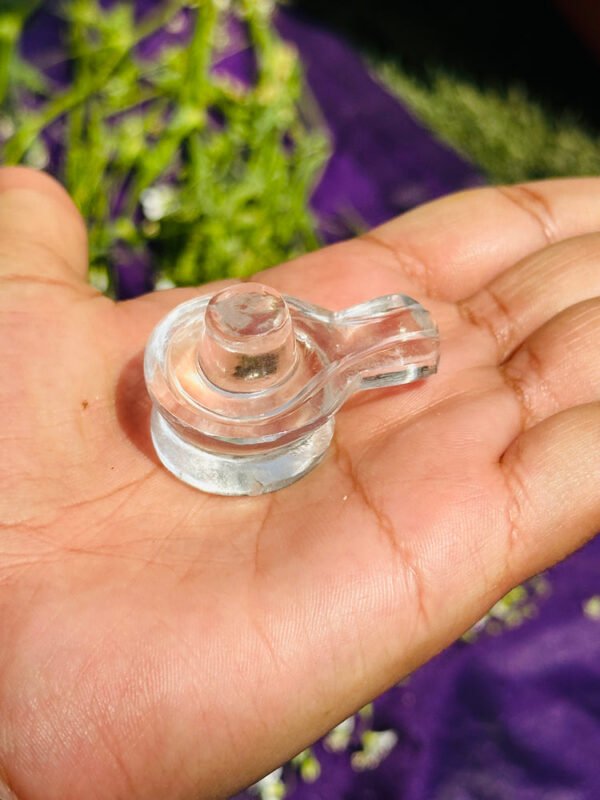Natural Stone Clear Quartz Shivling