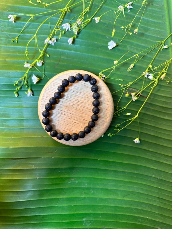 Grounding, Stability and Energy Booster Bracelet (Lava Stone) Bracelet - Image 3