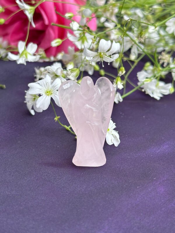 Rose Quartz Stone Angel - Abhimantrit