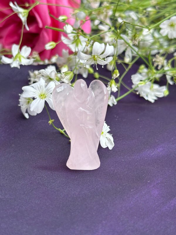 Rose Quartz Stone Angel - Abhimantrit - Image 2