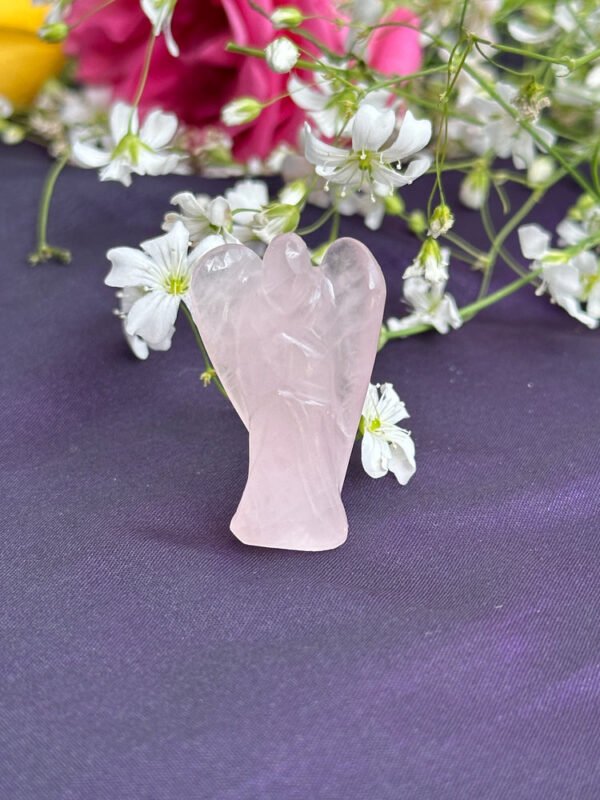 Rose Quartz Stone Angel - Abhimantrit - Image 3