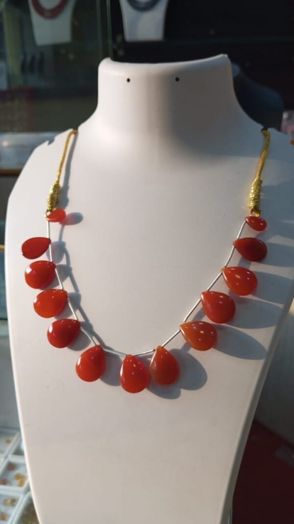 Fiery Carnelian Agate Bead Necklace